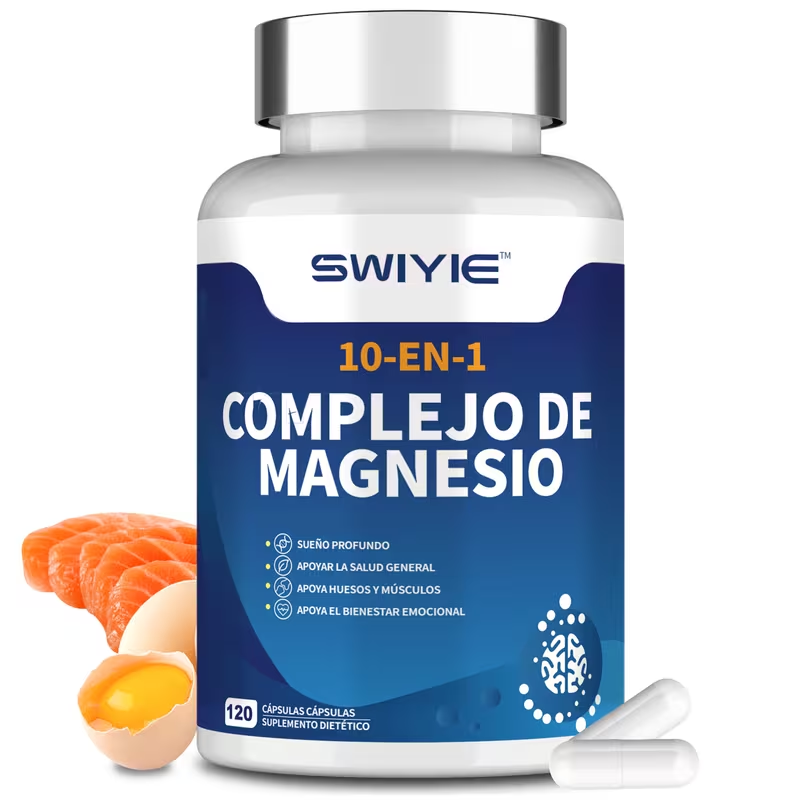 Swiyie - Complejo de Magnesio 10 Suplementos Elementales - 1000 mg Te Permite Volver a la Juventud Glicina, Taurina, Citrato, Aspartato, Óxido, Carbonatos, Malato, Ácido Ascórbico, Uridina, Gluconato,