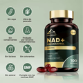 NAD+ Resveratrol | 100 Cápsulas Blandas - Antienvejecimiento, Energía y Concentración - Apoyo con Fórmula Liposomal | En zonas con más de 35 °C, pedir con precaución, puede derretirse