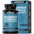 Magnesio Complex | CON 4 MAGNESIOS: Citrato, Glicinato, Gluconato y Óxido de Magnesio | 710 mg Puros por Cápsula | Suplemento Alimenticio