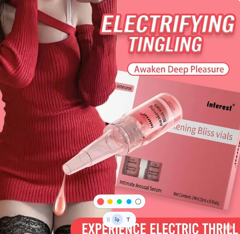 Interest Female Arousal Gel - Intense Tingling Stimulating Serum for Women, Heightens Sensitivity & Pleasure, Botanical Extracts, 8 Single-Use Vials (24ml)