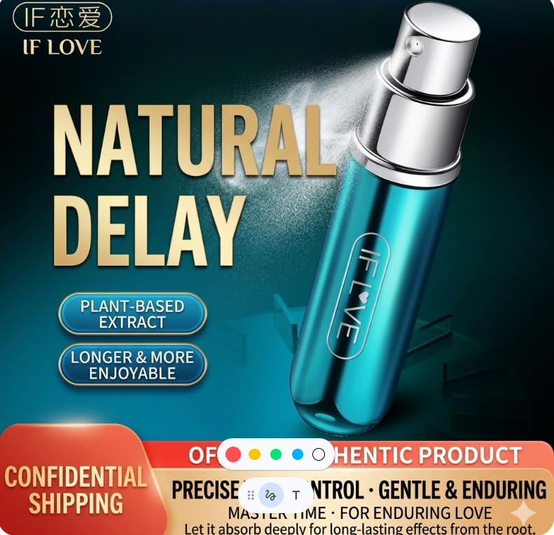 IF LOVE Premium Natural Delay Spray for Men - Plant-Based Endurance Enhancer, Long Lasting Time Control, Gentle & No Numbing Formula