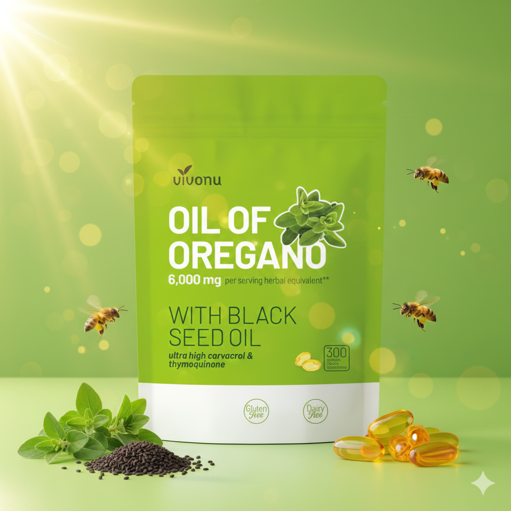 Nuevamente actualizadas 300 cápsulas de aceite de orégano con aceite de semilla negra: antioxidantes naturales que respaldan la nutrición deportiva, suplemento dietario vegetal de alta eficacia, regulación del sistema digestivo,